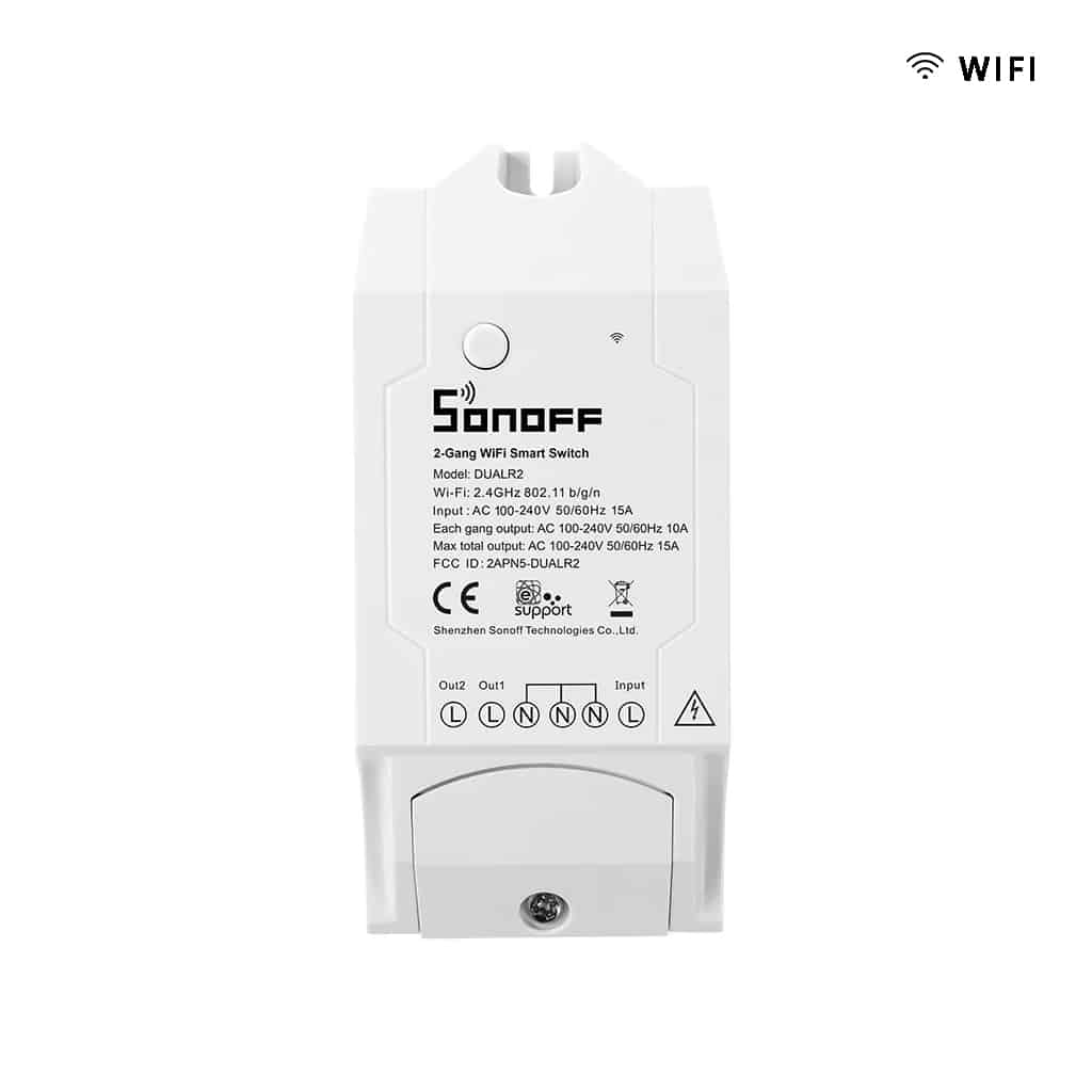 Módulo de Relé WiFi Doble Switch con Medidor de Potencia - Sonoff