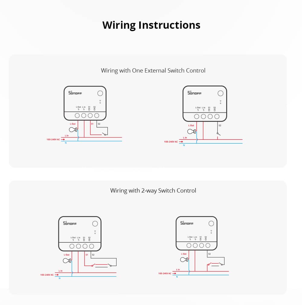 Interruptor Zigbee Sin Neutro Sonoff Mini Extreme Zbminil Mci