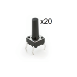 Pack de 20 Pulsador Alto 10mm