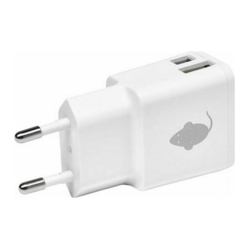 8719689554866 (Personalizado) Cargador Doble: USB y USB-C Blanco - Greenmouse - Imagen 1