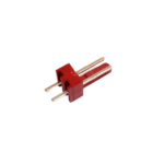 Pack de 100 Conectores Polarizado Rojo Macho 2 Terminales Rectos