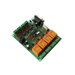 Tarjeta de desarrollo PIC-IO para PICs de 18pines, 4 Salidas Relay, 4 Entradas Opto + Serial DB9