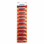 Pack de 10 Pilas Alcalinas AA Philips