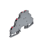 Terminal Block 3-4 mm² para riel DIN de 3 Niveles con Conexión push-in – Onka