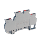 Terminal block 2.5mm² 2 niveles (monoblock) con conexión push-in para riel DIN - Onka
