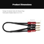 Cable Banana Chapado en Oro para Parlante 30cm - Fosi Audio - Imagen 5