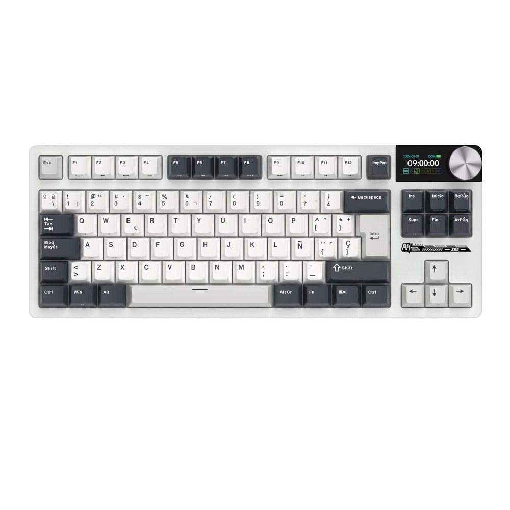 Teclado Mecánico Inalámbrico RK S85 White Night 80% TKL Español