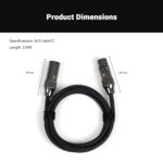 Par de Cables XLR para Sistemas de Audio 1.2m/3.9ft - Fosi  Audio - Imagen 4