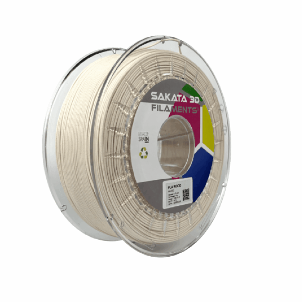 Filamento PLA Texture Madera Color Blanco 1.75mm 450g - Sakata 3D