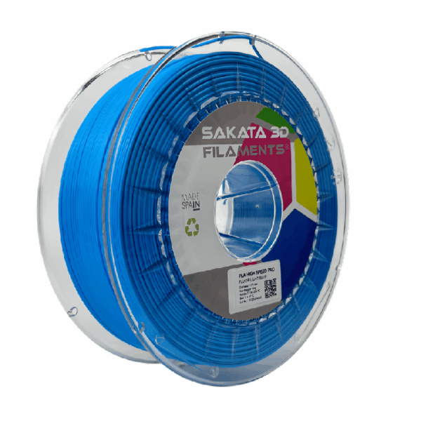 Filamento Sakata PLA High Speed PRO Color Fluor Azul Claro 1.75mm 1kg