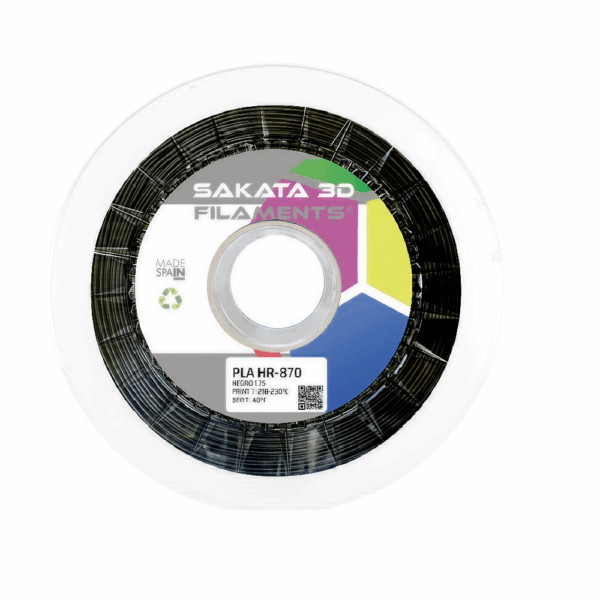 Filamento Sakata PLA HR-870 Color Negro 1.75mm 2.5kg