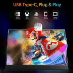 Monitor Portátil Vilva 15,6" FHD 1080P IPS con USB-C HDMI Cubierta y Altavoces Negro - Imagen 2