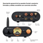 Amplificador de Audio Estéreo Bluetooth con Medidor VU - Fosi Audio MC101 - Imagen 2