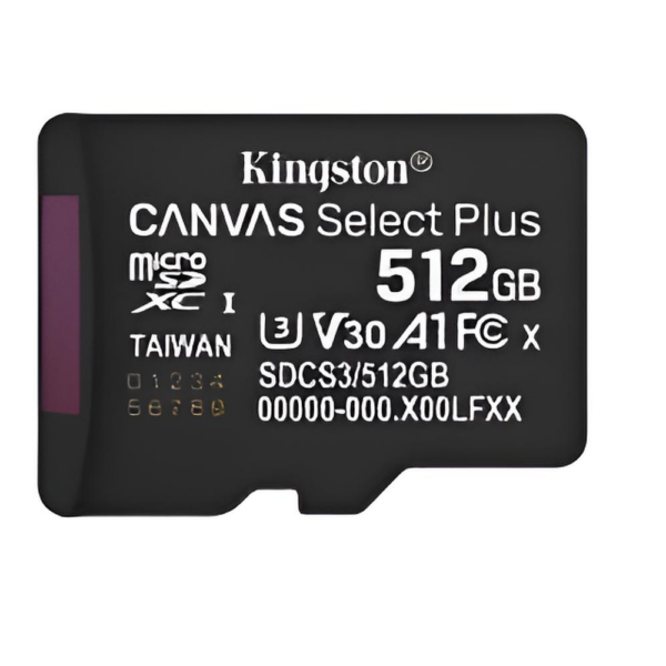 Memoria MicroSDXC 512GB Kingston Canvas Select Plus UHS-I