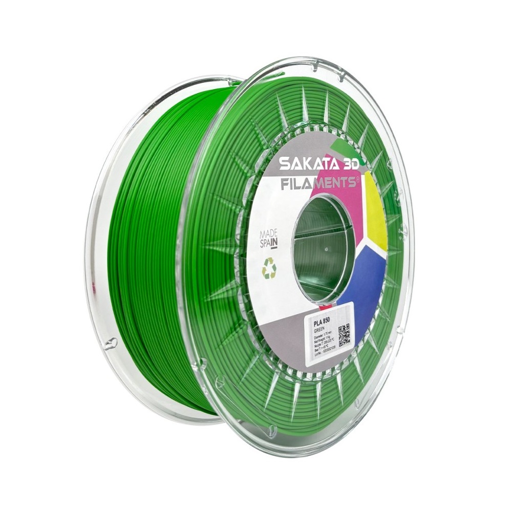 Filamento PLA 850 Color Verde 1.75mm 1kg - Sakata 3D Filamento PLA 850 Color Verde 1.75mm 1kg - Sakata 3D - Imagen 1