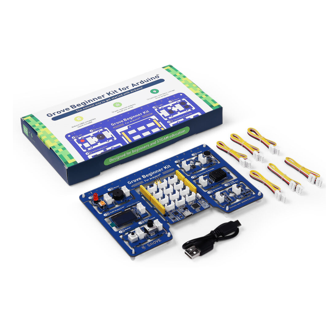 MCI10897 portada Grove Beginner Kit para Arduino Placa Todo en Uno Compatible con Arduino - Imagen 1