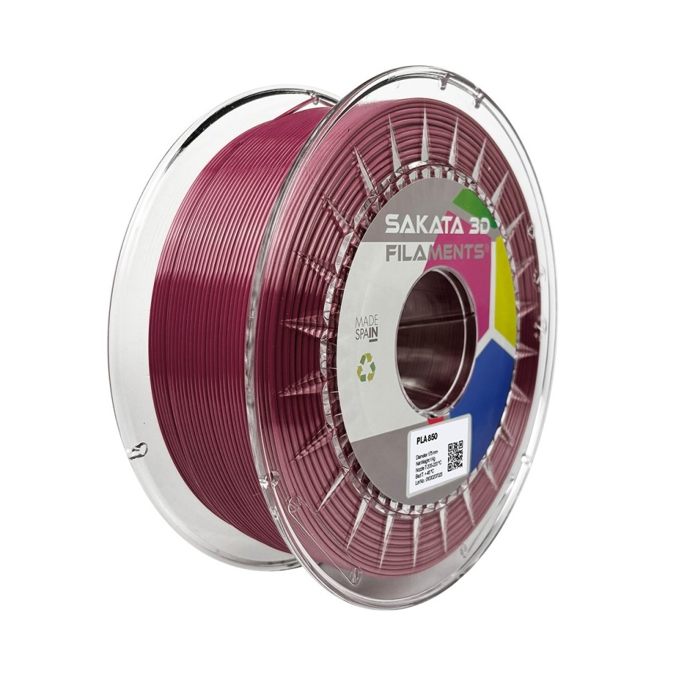 PLA 850 SILK WINE Filamento PLA 850 Color Silk Wine 1.75mm 1kg - Sakata 3D - Imagen 1