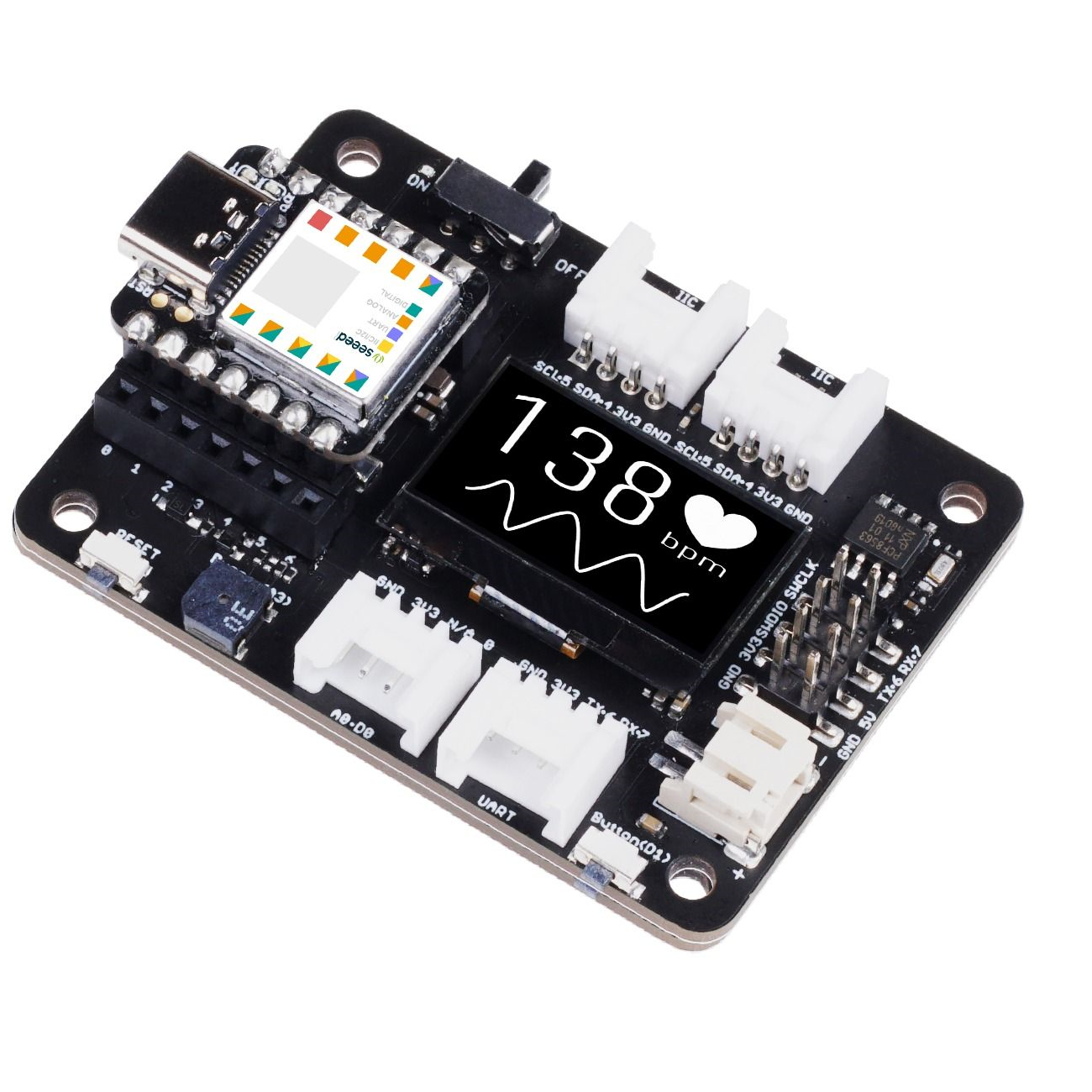 q Placa de Expansión Seeed Studio XIAO con OLED, RTC y MicroSD - Imagen 1