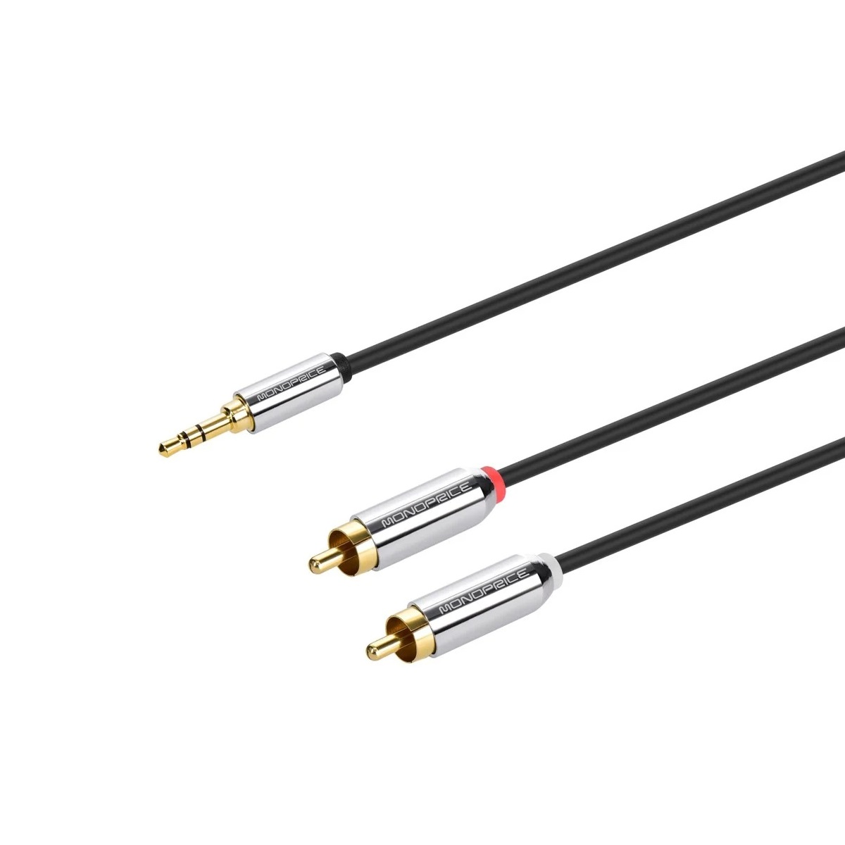 97681 Cable Auxiliar Jack 3.5mm a RCA Estéreo 1.8m - Monoprice - Imagen 1